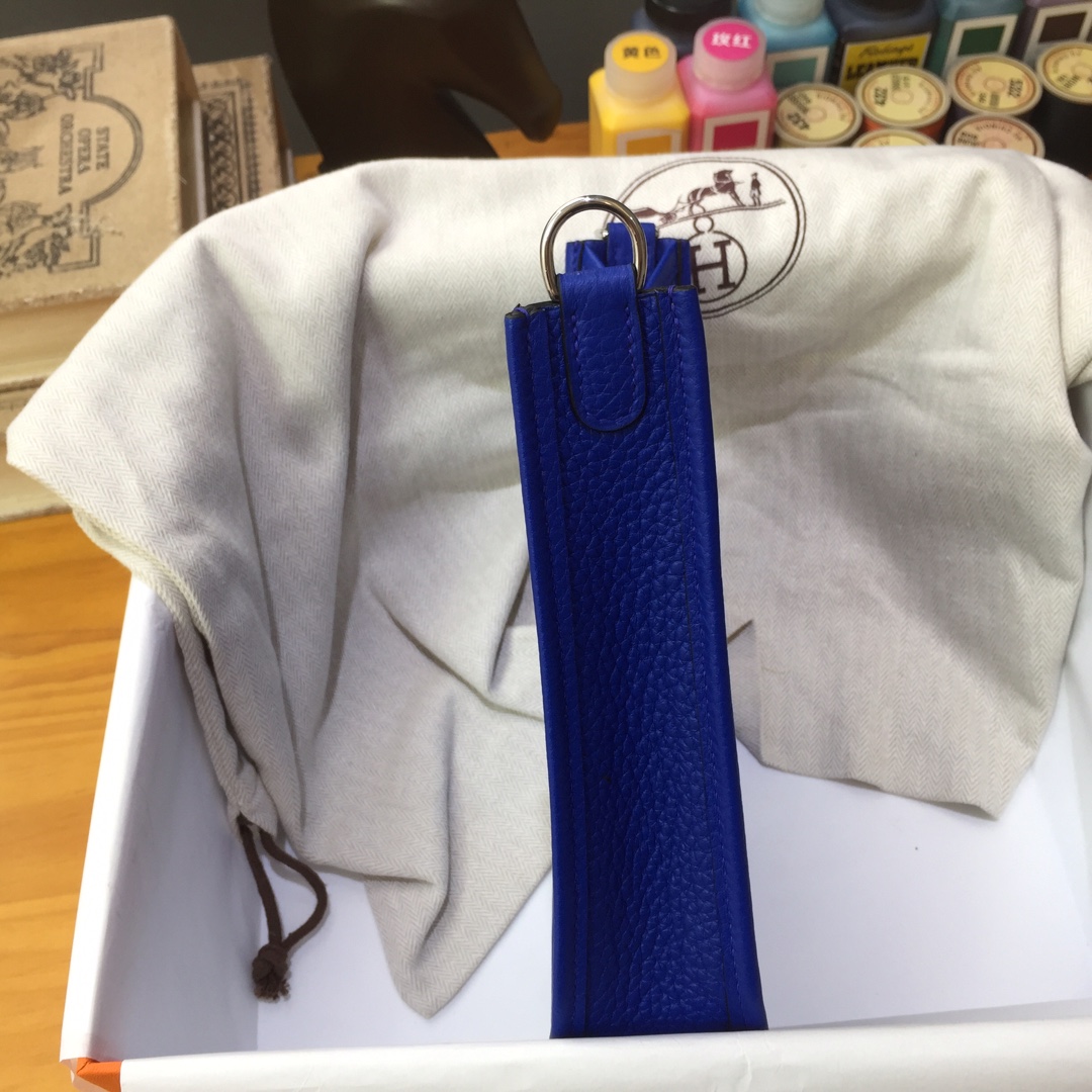 에르메스 미니 에블린16 블루로얄 은장 끌레망스 가죽